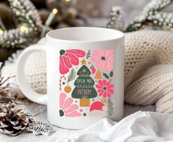 Mug de noël personnalisé "boho"
