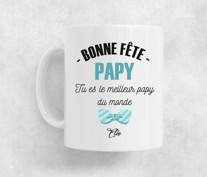 Mug "Bonne fête papy" personnalisé