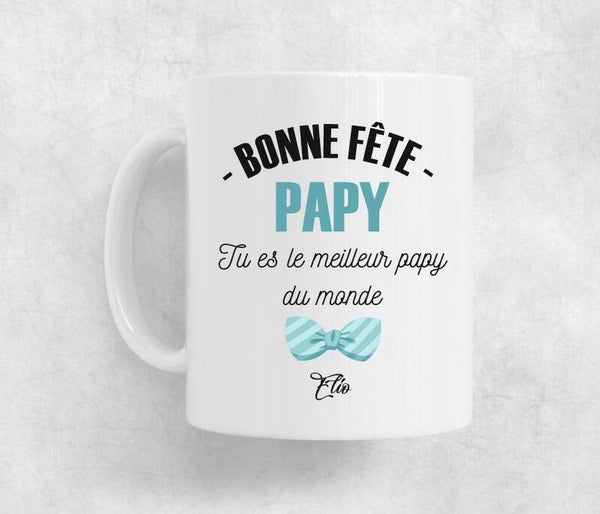 Mug "Bonne fête papy" personnalisé
