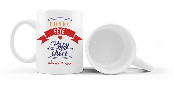 Mug "Bonne fête papy" personnalisé