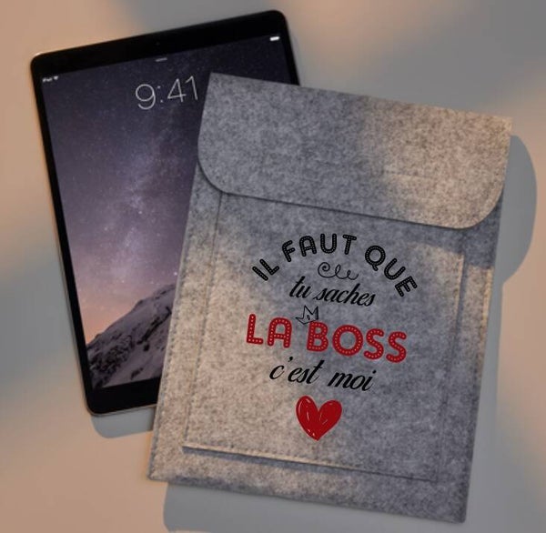 Housse pour Ipad humour "Boss"