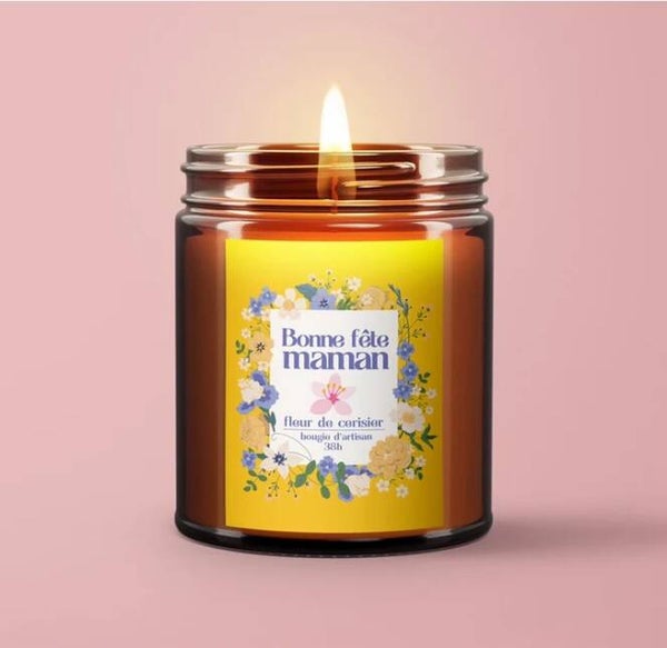BOUGIE VÉGÉTALE BONNE FÊTE MAMAN