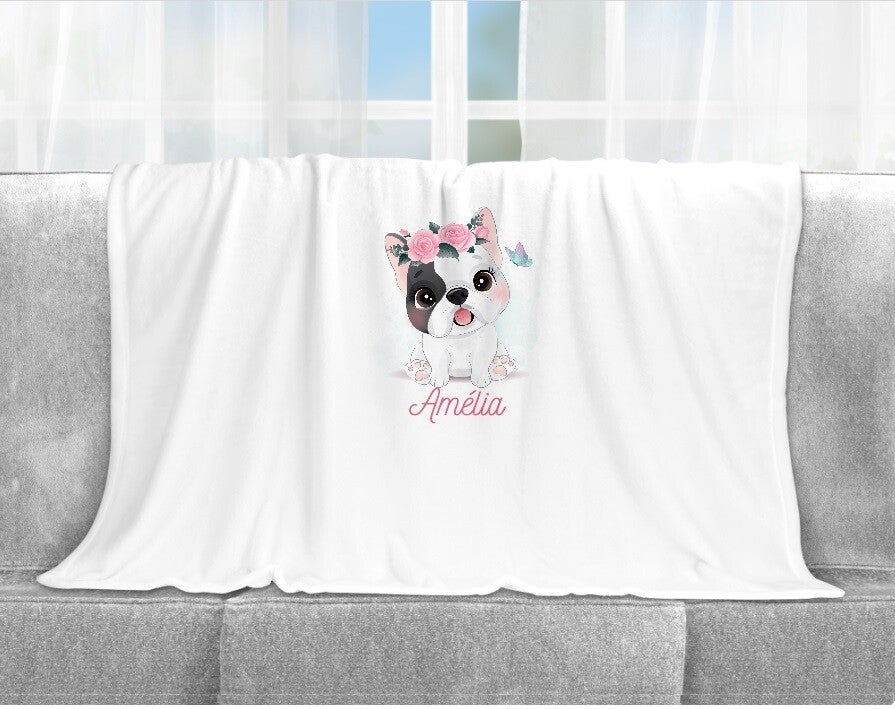 Plaid personnalisé "bouledogue"