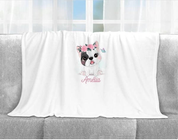 Plaid personnalisé "bouledogue"