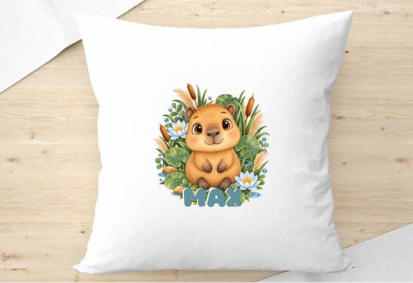 coussin "capybara" personnalisé