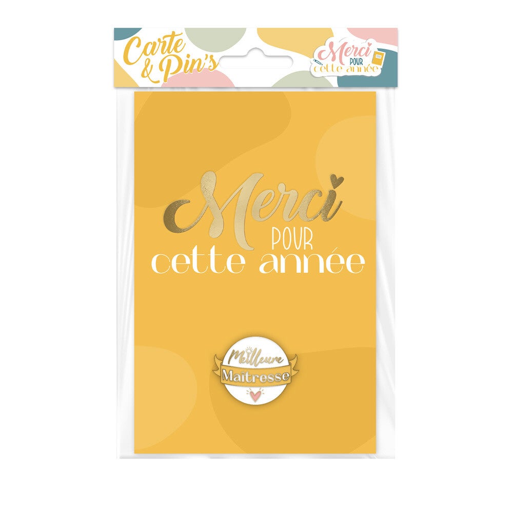 Carte à Pin’s "Meilleure Maîtresse"