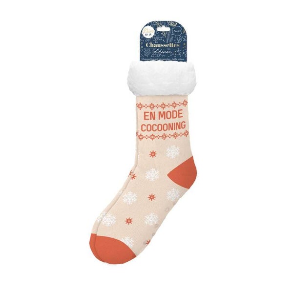 Chaussettes moumoutes "En mode cocooning"