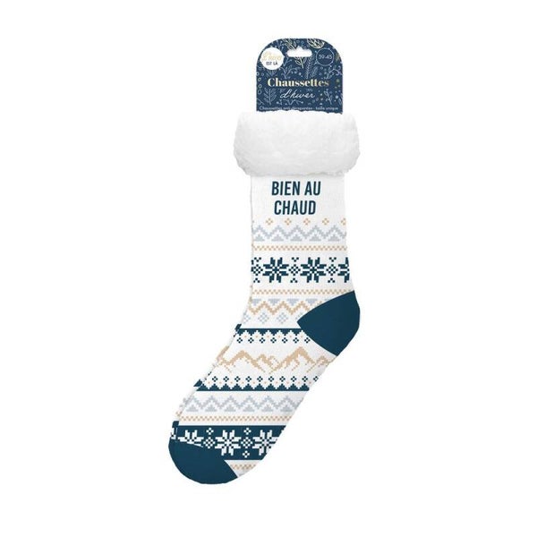Chaussettes moumoutes "bien au chaud"