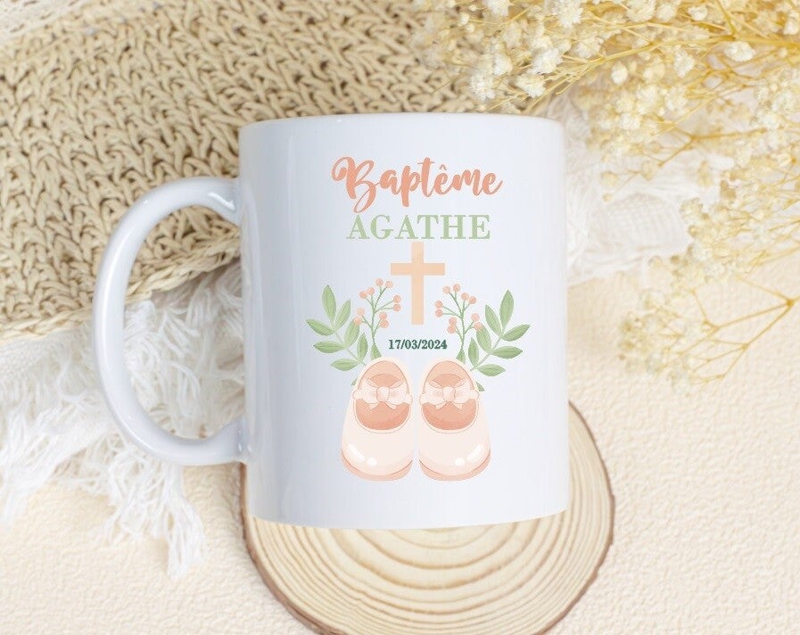 Mug personnalisé spécial baptême