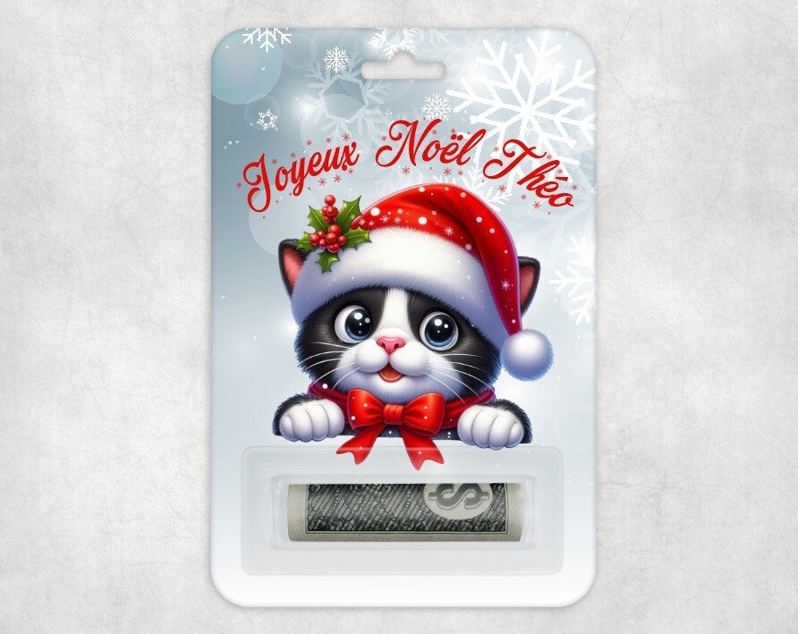 Carte d'argent personnalisé "spécial noël"