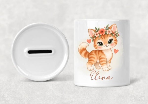 Tirelire personnalisée "chat"