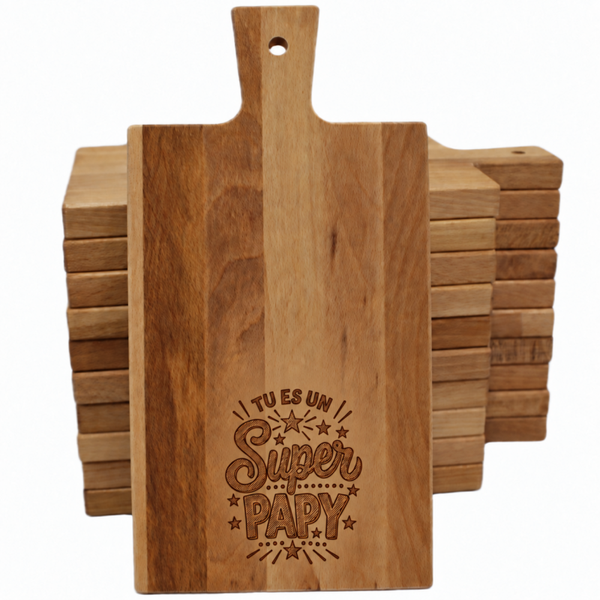 🌳 Planche à découper & apéro en bois de hêtre - Papy