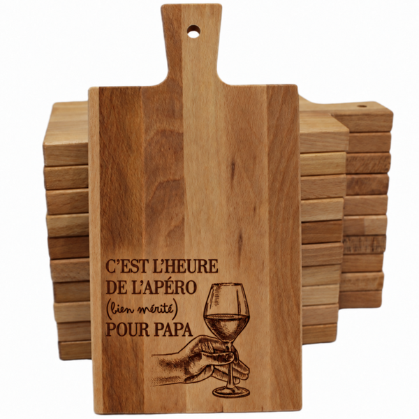 🌳 Planche à découper & apéro en bois de hêtre - Apéro bien mérité