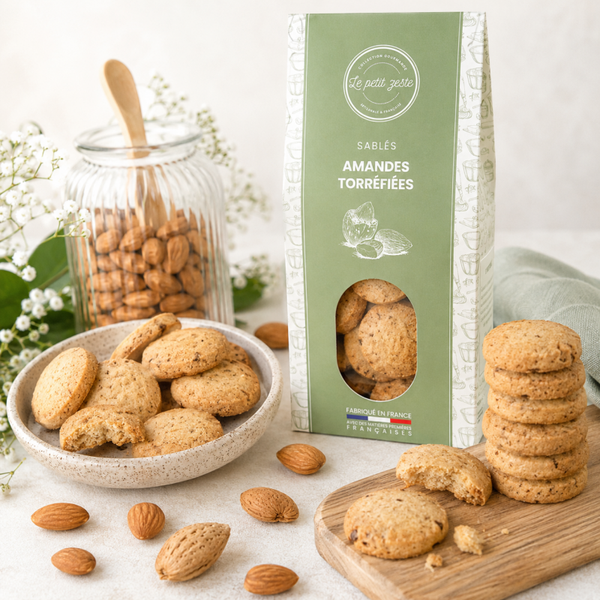 Sablés Amandes Torréfiées – Le Petit Zeste : le biscuit qui fait craquer les amoureux des amandes ! 🌰✨