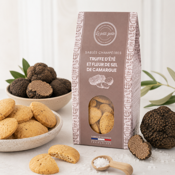 Sablés Champêtres Truffe d'Été & Fleur de Sel de Camargue – Le Petit Zeste : le biscuit qui joue dans la cour des grands ! 🍄✨