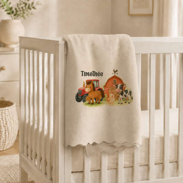 Plaid personnalisé Enfant "la ferme"