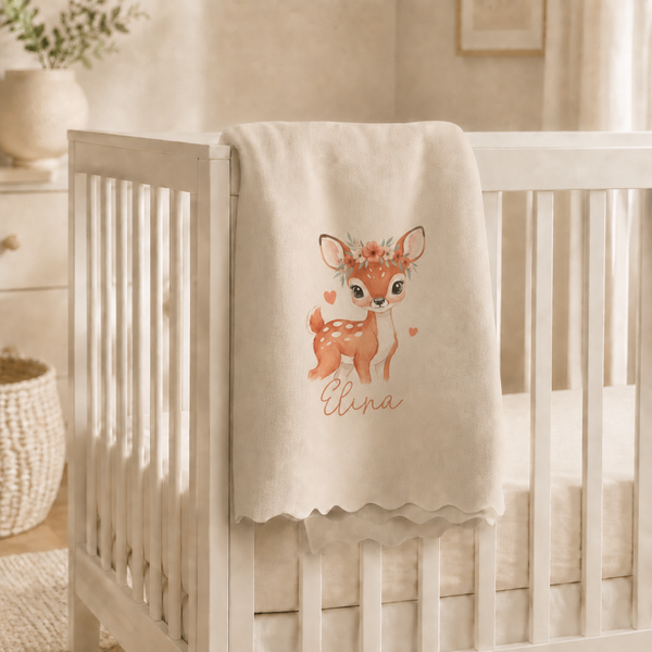 Plaid personnalisé Enfant "biche"