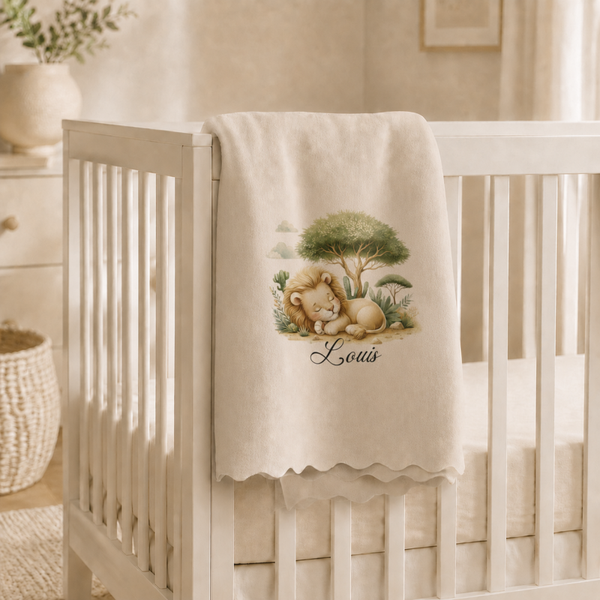 Plaid personnalisé Enfant "la sieste du lion"