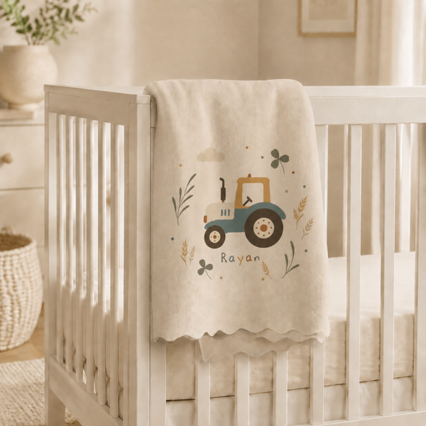 Plaid personnalisé Enfant "tracteur"