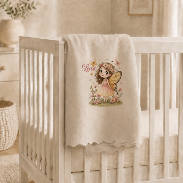 Plaid personnalisé Enfant "fée papillon"