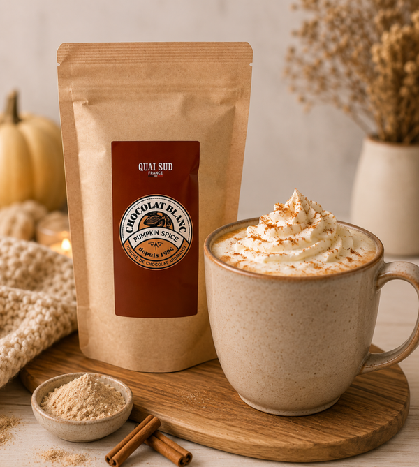 Chocolat blanc en poudre Pumpkin Spice - 250 g