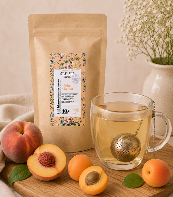 Thé blanc Pêche Abricot - Sachet 40g