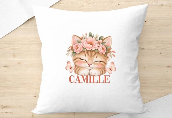coussin "chaton" personnalisé