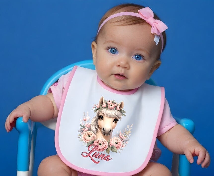 Bavoir personnalisé "cheval"