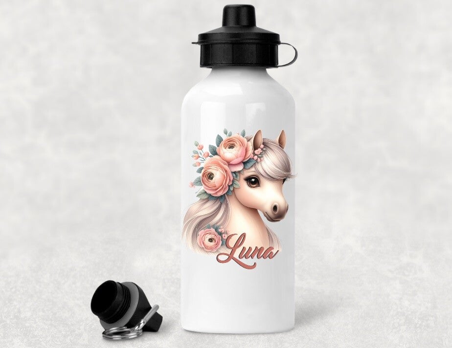 Gourde personnalisée "cheval" (modèle au choix)