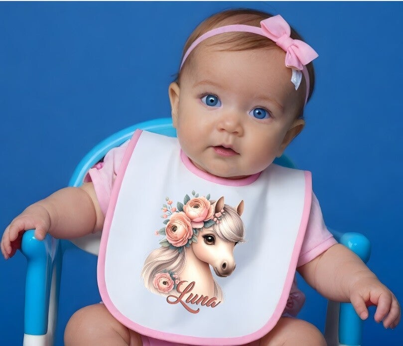 Bavoir personnalisé "cheval"