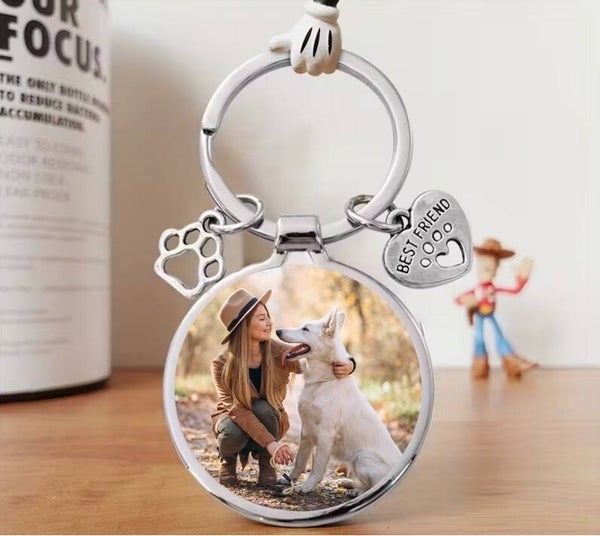 Porte-clés "animal de compagnie" personnalisé avec photo