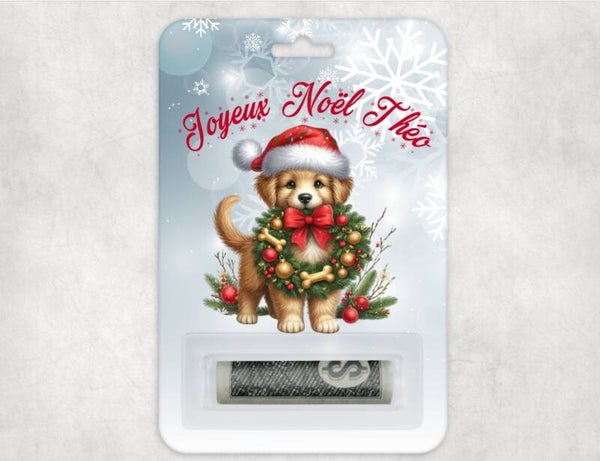 Carte d'argent personnalisé "spécial noël"