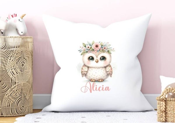 Coussin personnalisé "chouette"
