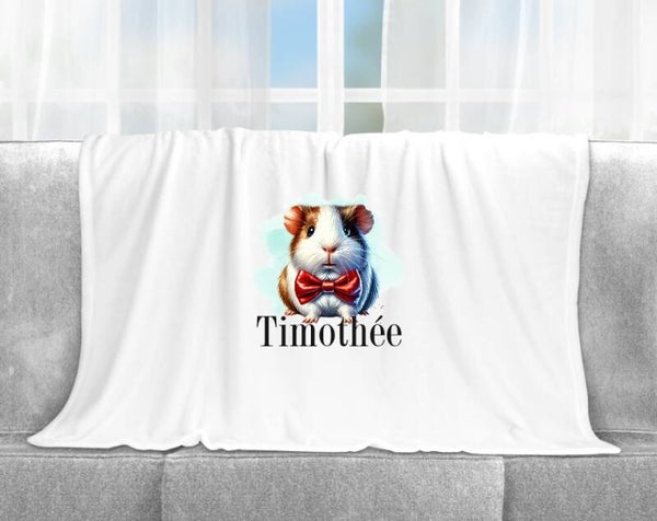 Plaid personnalisé "cochon d'inde"