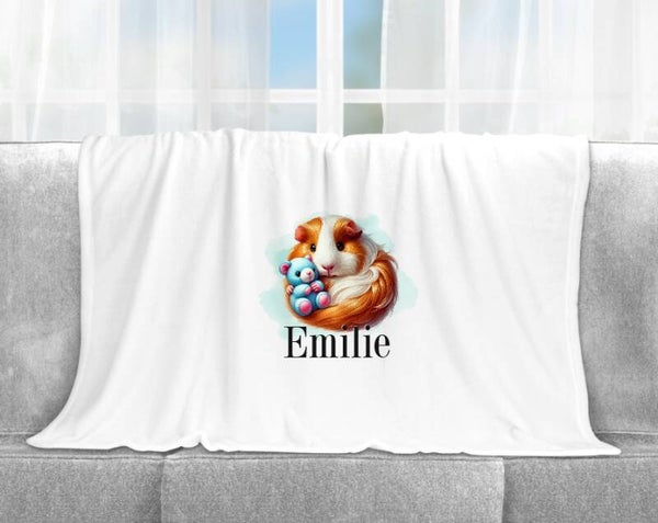 Plaid personnalisé "cochon d'inde"