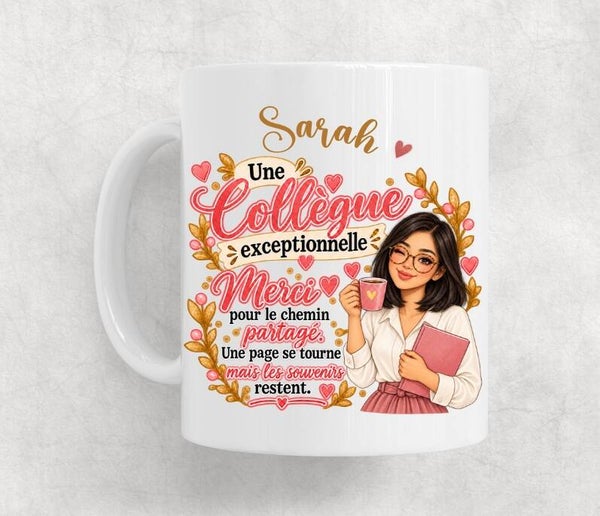 Mug céramique personnalisé - Une collègue exceptionnelle