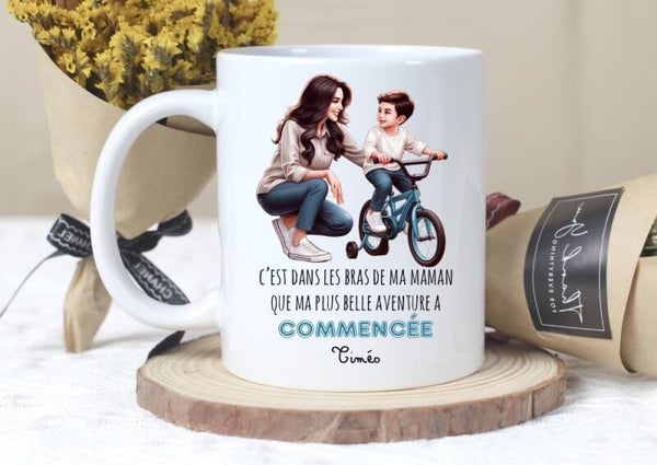 Mug "dans les bras de maman"