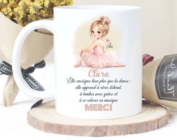 Mug Personnalisé "Merci" pour prof de danse