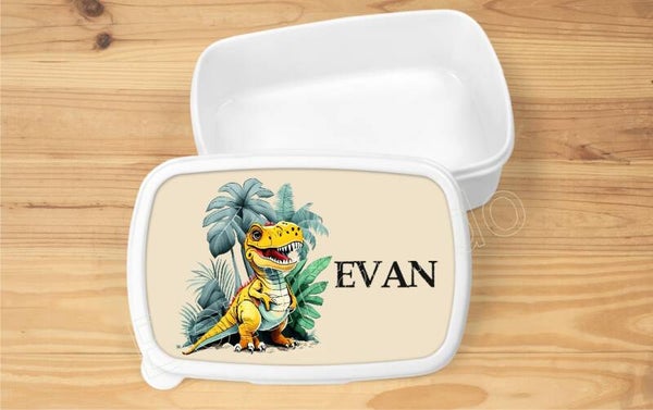 Boîte à goûter personnalisée "dino"