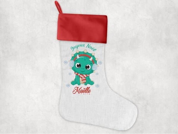 Chaussette décorative personnalisée "dino"