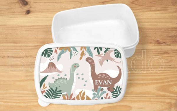 Boîte à goûter personnalisée "dino"