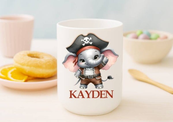 Gobelet personnalisé "éléphant pirate"