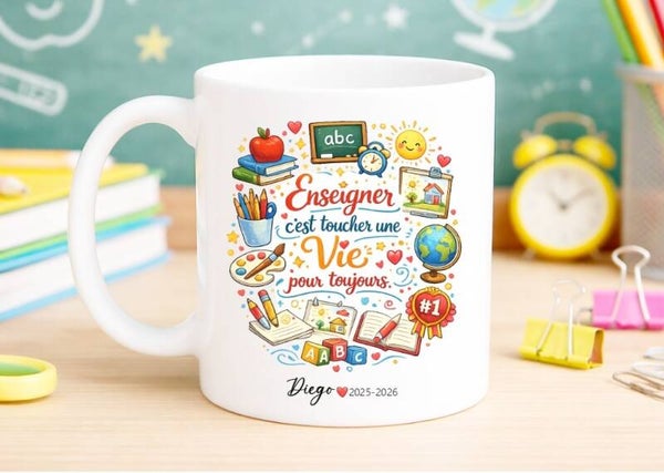 Mug "Enseigner..." personnalisé