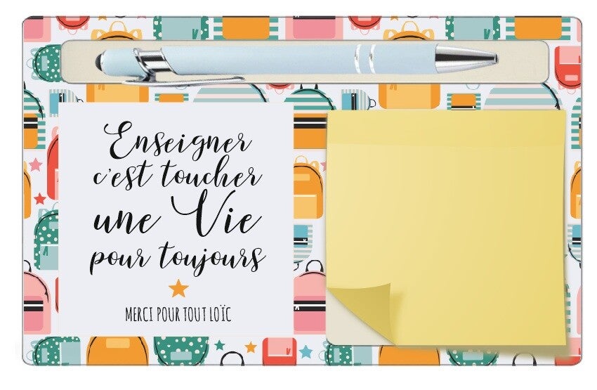 Support à post-it et Stylos personnalisé