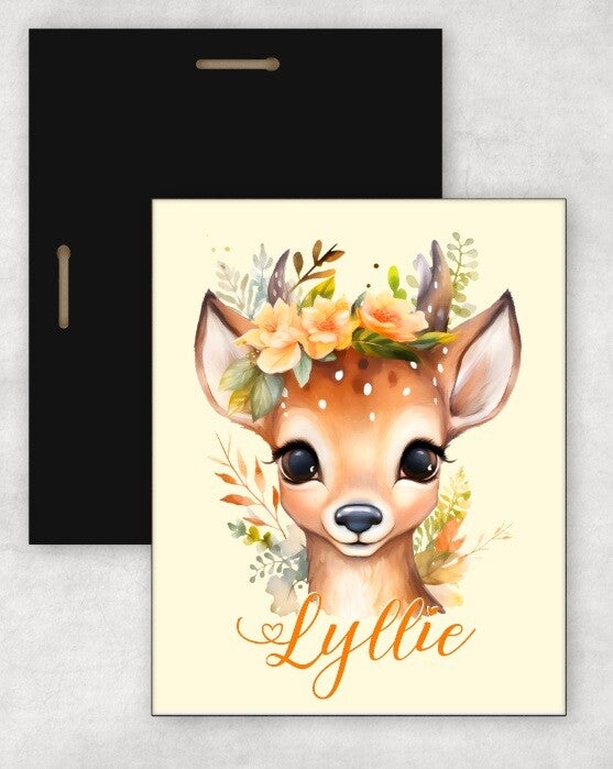 Cadre déco "biche" personnalisé