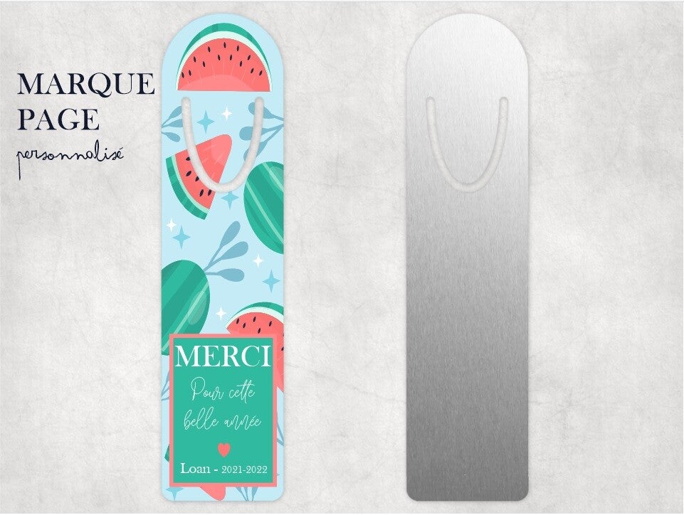 Marque page personnalisé "merci"