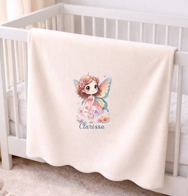 Plaid personnalisé Enfant "fée papillon"