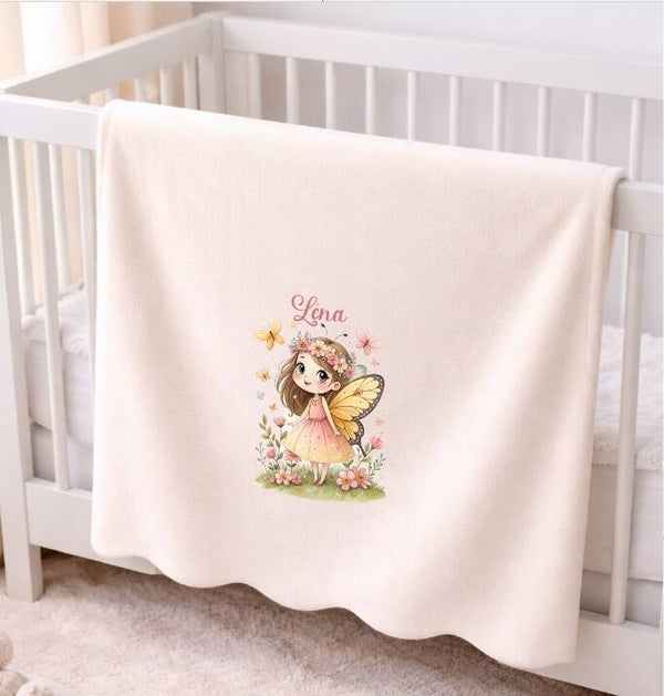 Plaid personnalisé Enfant "fée papillon"