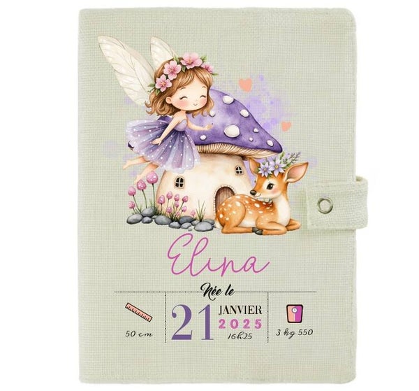 Protège carnet de santé "petite fée"