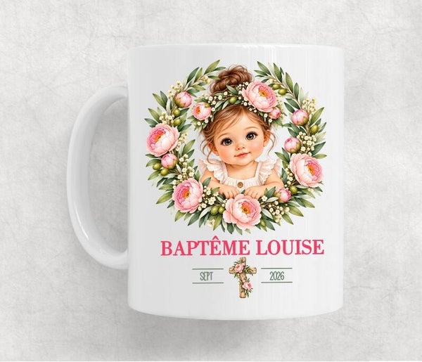 Mug personnalisé spécial baptême